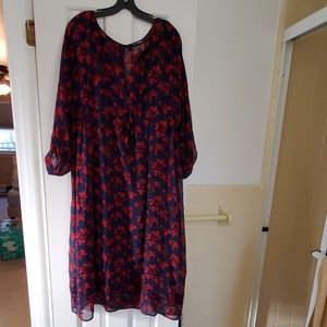 Madewell x no. 6 sheer floral dress with slip